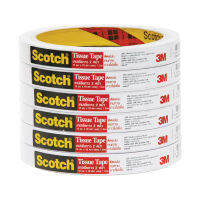 3เอ็ม เทปกาว 2 หน้า แบบบาง x 6 ม้วน / Scotch® Tissue Tape 12Mm x 10Y 6Rolls/Pack