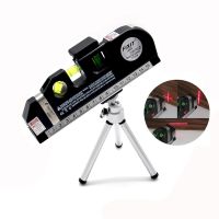 Laser Levels Cross Projects 4 in 1 Vertical Horizontal Lasers Ruler Accurate 2 Lines Adjusted Optical Instruments with Tripod