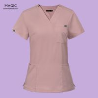 Casual Clothes nursing Uniforms Slim Pockets Scrub Tops Doctor nursing Workwear Spa Blouse Medical Working Clothes Lab Jacket Shirts