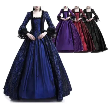  Renaissance Dress for Women, Womens Marie Antoinette Ball  Dresses Court Flare Corset Sleeve Dress Lolita Gothic Dress Blue :  Clothing, Shoes & Jewelry