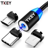 Tkey Kabel USB Magnetik Un12 11เหมาะสำหรับ Xiaomi เหมาะสำหรับ Samsung เหมาะสำหรับ Huawei Tipe C Kabel Ponkabel USB Kabel Pengisian Cepat