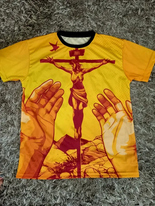 pn jersey sportswear crucifix ( yellow) tshirt for girls and boys