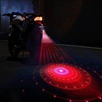[LWF HOT]♨ Motorcycle Accessories LED Colored Lights Burst Flash Pattern Laser Spotlights Rear-End Collision Warning Fog Rear Tail Lights