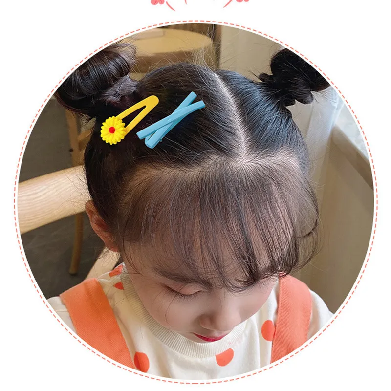 14 Pcs/set Colorful Cartoon Hairpin for Children Korean Style Girls Flower  Animal Side Bangs Clip Cute Headdress Hair Accessories | Lazada Singapore