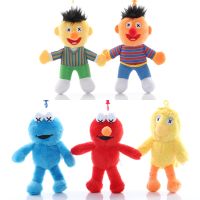 【CW】 Elmo Cookie Monster Big bird Sesame Street Bag Key Chain Pendants Kawaii Plush Toys Backpack Cartoon Doll Gifts Stuffed Toy