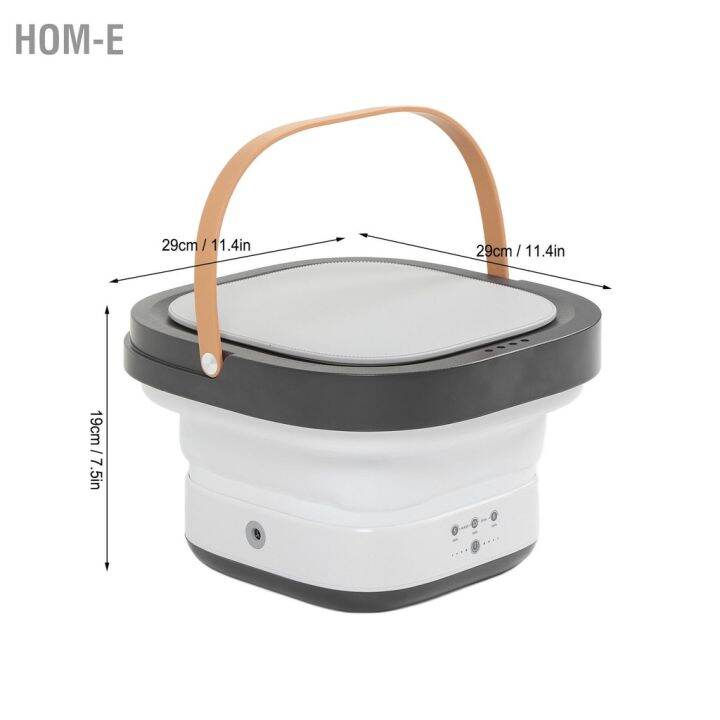 hom-e-mini-portable-bucket-washer-เครื่องซักผ้าขนาดเล็กพับได้พร้อมตะกร้าระบายน้ำสำหรับชุดชั้นในถุงเท้าเสื้อผ้าเด็กผ้าขนหนู