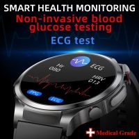 ☑ New Noninvasive Blood Glucose Smart Watch ECG PPG Heart Rate Blood Oxygen Blood Pressure Smartwatch Men Women Sports Watches Men