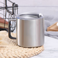 12oz14oz Stainless Steel Vacuum Flask Beer Cooler Mug Creative Office Tea Cup with Handle Desktop Cup