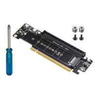 Amagogo PCIe 4.0X16ถึง4x การ์ดแยกช่องขยายการ์ดที่เชื่อถือได้ปลั๊กแอนด์เพลย์ PH43โปรไฟล์ต่ำอะแดปเตอร์ M.2คู่ตัวยึดโลหะคอนโทรลเลอร์โฮสต์แกดเจ็ต