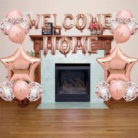 Welcome Back Home Letter Balloons Family Reunion Party Decor Self Inflat Balloon Party Balloons Set Party Balloons Deco Party Balloons Navidad Party Balloon TCH