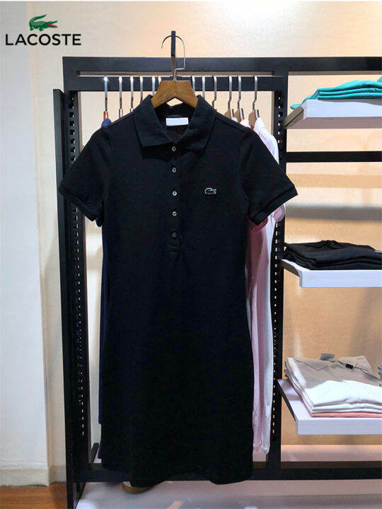 ready-stock-women-polo-shirts-mini-dress-korean-style-summer-casual-turn-down-collar-short-sleeve-button-down-dresses-official-authentic