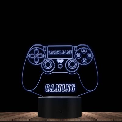 2021Custom Gamer Name 3D LED Table Night Light Games Console Design Table Lamp Optical illusion Novelty Light 7 Colors Changing
