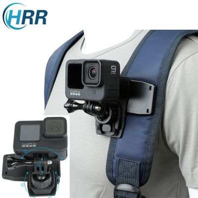 New Backpack Strap Mount Clip for GoPro Hero 10 9 8 7 6 5 Insta360 One R DJI Osmo Action 2 Camera With Adjustable Ball Base