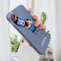 เคสใส่โทรศัพท์สำหรับ Samsung Galaxy A01 A01 Core A02S A10 A10S HP การ์ตูน Pepsi Fanta Sprite Coca Shinchan เคสโทรศัพท์ขอบสี่เหลี่ยมปลอกซิลิโคนคลุมทั้งหมดกล้อง