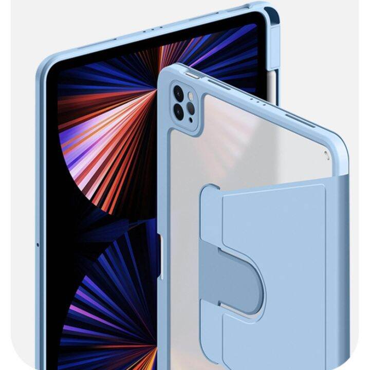 kdt-เคส-ipad-ipad-case-เคสแท็บเล็ตหมุนได้-องศาสำหรับ-gen8gen9-air5-air4-pro11-10-2นิ้ว-mini6-12-9นิ้ว-ipad-shell-โปร่งใส-การหมุน-สำหรับ