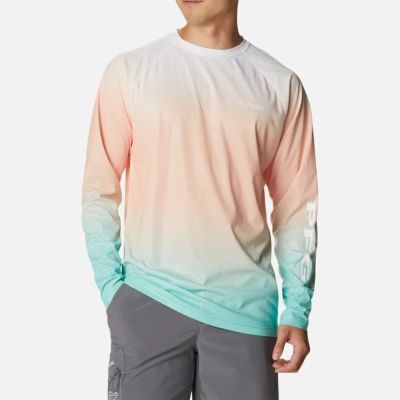 【CC】 Men Pfg Terminal Printed Sleeve Shirt Fishing Apparel Outdoor T-shirt Protection Breathable Angling Clothing