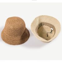 2021 New Womens Bucket Hat Cap Female Womens Summer Hats Braided Straw Hat Fishing Hat Hat Elegant For Women Beach Straw Hat