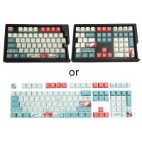 108คีย์ปะการังทะเล Ukiyo-E Keycap ย้อมระเหิด OEM รายละเอียดปุ่มกดคีย์บอร์ดเครื่องกลสำหรับ GH60 XD64 DZ60 GK61 GK64