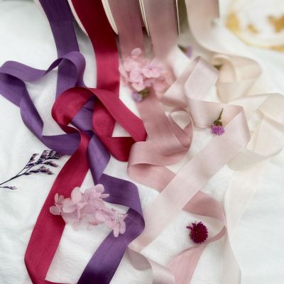 【CC】 25mm Silk thin taffeta silk ribbon  ribbon-Decoration Crafts-Wedding decoration-Gift Diy