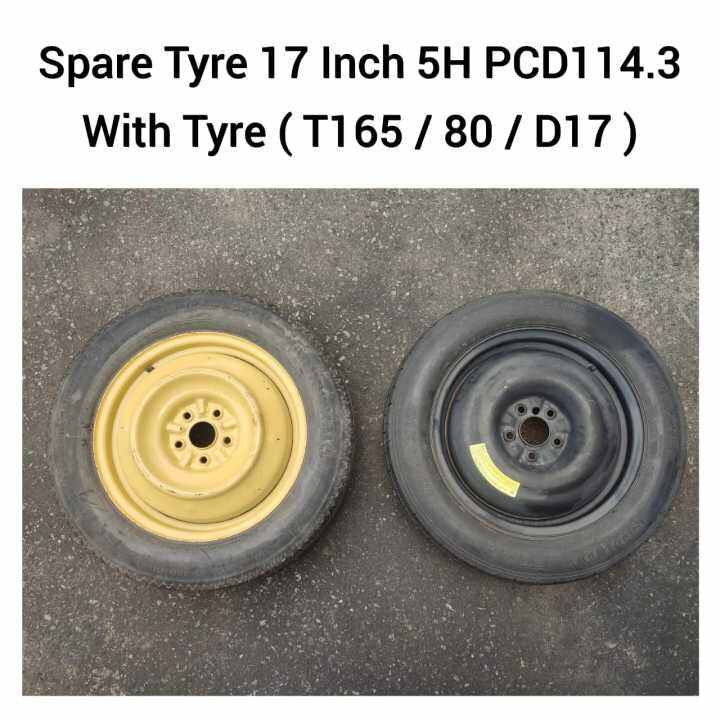 Spare Tyre 17 Inch Inci 5H PCD114.3 ( T165/80/D17 ) Toyota Alphard