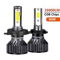 Car Headlight H7 Led Headlight 16000LM 80W H1 H4 LED Bulbs Lamps 6000K 8000K H8 H9 H11 Lamp Fog Lights 2PCS Bulbs  LEDs  HIDs