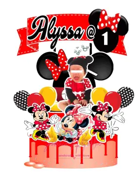 Minnie Mouse Cake Topper (PERSONALIZED)