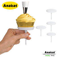 Anabeat เครื่องมือการตกแต่ง DIY เค้กไอศกรีม Kuku Bunga Kkek ท่ออบเล็บ4ชิ้น