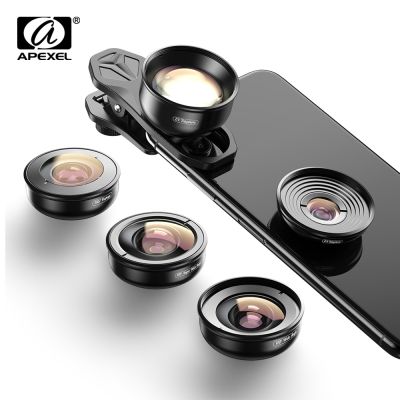 APEXEL 4K HD 5 in 1 Camera Phone Lens Wide macro lenses Portrait super Fisheye Lens CPL Filter for iPhone Xiaomi allsmartphone