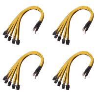 4Pcs 6Pin Connector Sever Power Supply Cable 2400W 2600W for P3 S7 S11 Bitmain Miner Machine Support Miner PSU Cable