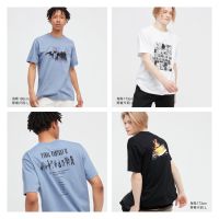 ✗☃ Uniqllo เสื้อยืดแขนสั้น พิมพ์ลาย Final Fantasy สําหรับผู้ชาย (Final Fantasy-Xiv) 087