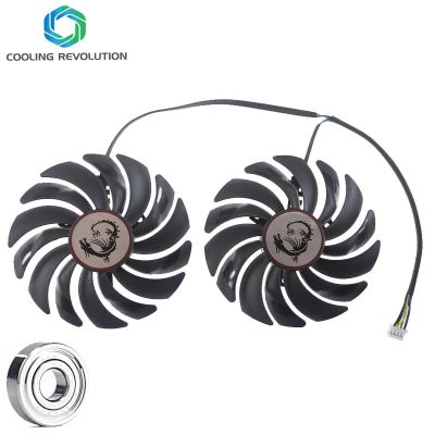 2ชิ้น PLD10010B12HH DC12V 4PIN 0.40A สำหรับ MSI GTX1080Ti 1080 1070 1060 RX470 480 570 580GAMING การ์ดจอพัดลมทำความเย็น PLD10010S Feona