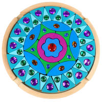 Unique Mandala Wooden Diamond Puzzles Blocks Wooden Jigsaw s Puzzles For Kids Educational Toys DIY Puzzles Games Gifts