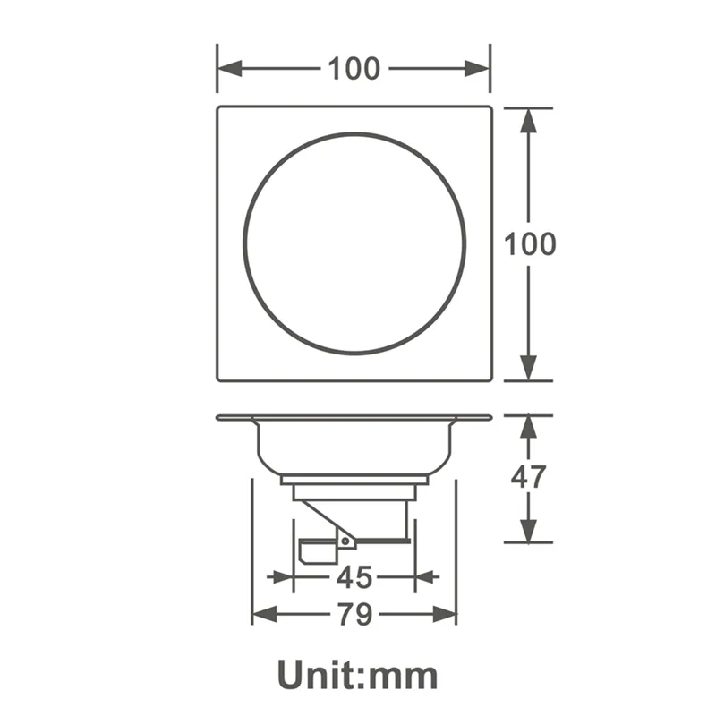 Thick Stainless Steel Anti-odor Square Floor Drain Waste Drain