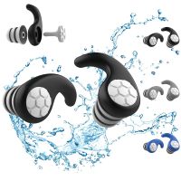 Waterproof Swimming Ear Plugs for Adults - 2 Pairs of Reusable Soft Silicone Swim Earplugs Perfect for Surfing  Diving Pool Accessories Accessories