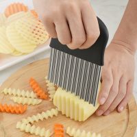 1X Potato Cutter Chip French Fry Maker Peeler Cut Dough Fruit Vegetable Kitchen Accessory Tool Knife Chopper Crinkle Wavy Slicer Graters  Peelers Slic