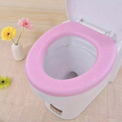 【LZ】 Waterpoof Soft Toilet Seat Cover Bathroom Washable Closestool Mat Pad Cushion O-shape Toilet seat Bidet Toilet Cover Accessories