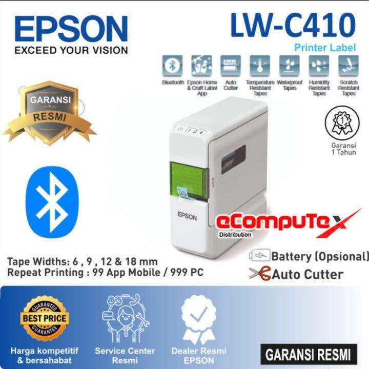 PRINTER EPSON LABEL WORKS LWC410 PORTABLE STICKER LABEL LWC410 RESMI