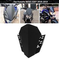 Aluminum Windshield WindScreen For YAMAHA MT07 FZ07 MT-07 FZ-07 2018 2019 20 MT 09 Wind Deflectors Motorcycle Accessories Black