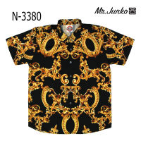 ?ส่งฟรี?เสื้อเชิ้ตชาย งานต่อลาย Mr-Junko ผ้านิ่มใส่สบายไม่ร้อน N-3380