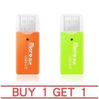 [Buy 1 get 1] 2PCS ตัวอ่าน ไมโคร เอสดี การ์ด แบบ พกพา MicroSD Card Reader USB 2.0 (ราคาไม่รวมเมม) 480 Mbps รองรับ เมม สูงสุด 64GB /Orange