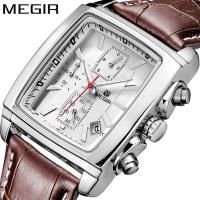 【HOT】 MEGIR Men Business Wristwatch Rectangle Watches