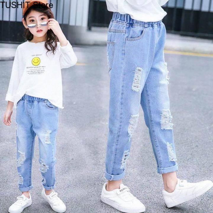 TUSHIT Store Girls' Korean-Style Loose Pants | Lazada PH