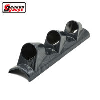 Dragon Gauge Universal 52Mm 3 Hole Left Hand Drive Auto Car A Pillar Carbon Fiber Triple Gauge Holder Volt Gauge Pods