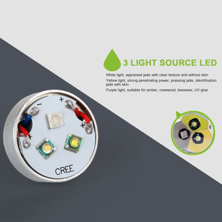jade-identification-torch-3-in-1-leds-light-sources-portable-flashlight-dedicated-uv-flashlight-ultraviolet-gemstones-jewelry-rechargeable-flashlights