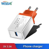 【Super Like】☸โทรศัพท์5V 3.5A ที่ชาร์จชาร์จเร็ว EU Plug 1พอร์ตอะแดปเตอร์ชาร์จสำหรับ USB Iphone 12 Xiaomi Huawei Oneplus 9 Pro