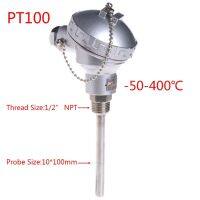 【Taiyong Electric】RTD เซ็นเซอร์อุณหภูมิ PT100 4 Quot; Probe 1/2 Quot; NPT Thread Thermocouple Terminal Head