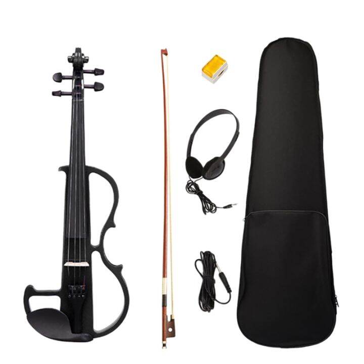 Beginner 4/4 Electric Violin Ebony Silent Violin Electric Violin