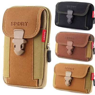 Men Multi-function Waist Bag Casual Mobile Phone Purse Pocket Outdoor Sports Tactical Pouch Belt Waist Pack Bag Running Pouch Running Belt