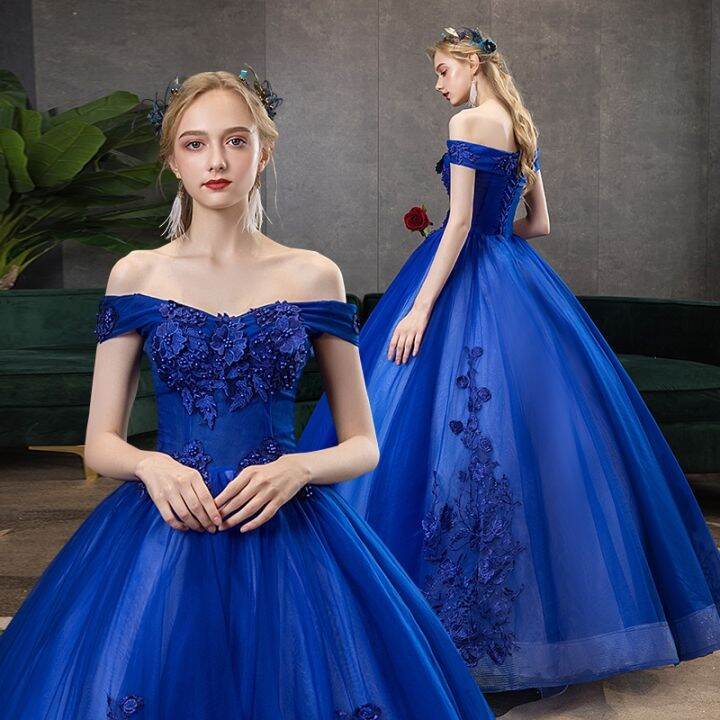 🌈XYM'S mall🌈 Dresses Prom The Shoulder Ball Gown Classic Lace ...