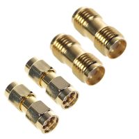 Promotion! 2 Pcs SMA Male to SMA Male Plug+ 2 Pcs SMA Female to SMA Female Jack RF Coaxial Adapter Connector Electrical Connectors